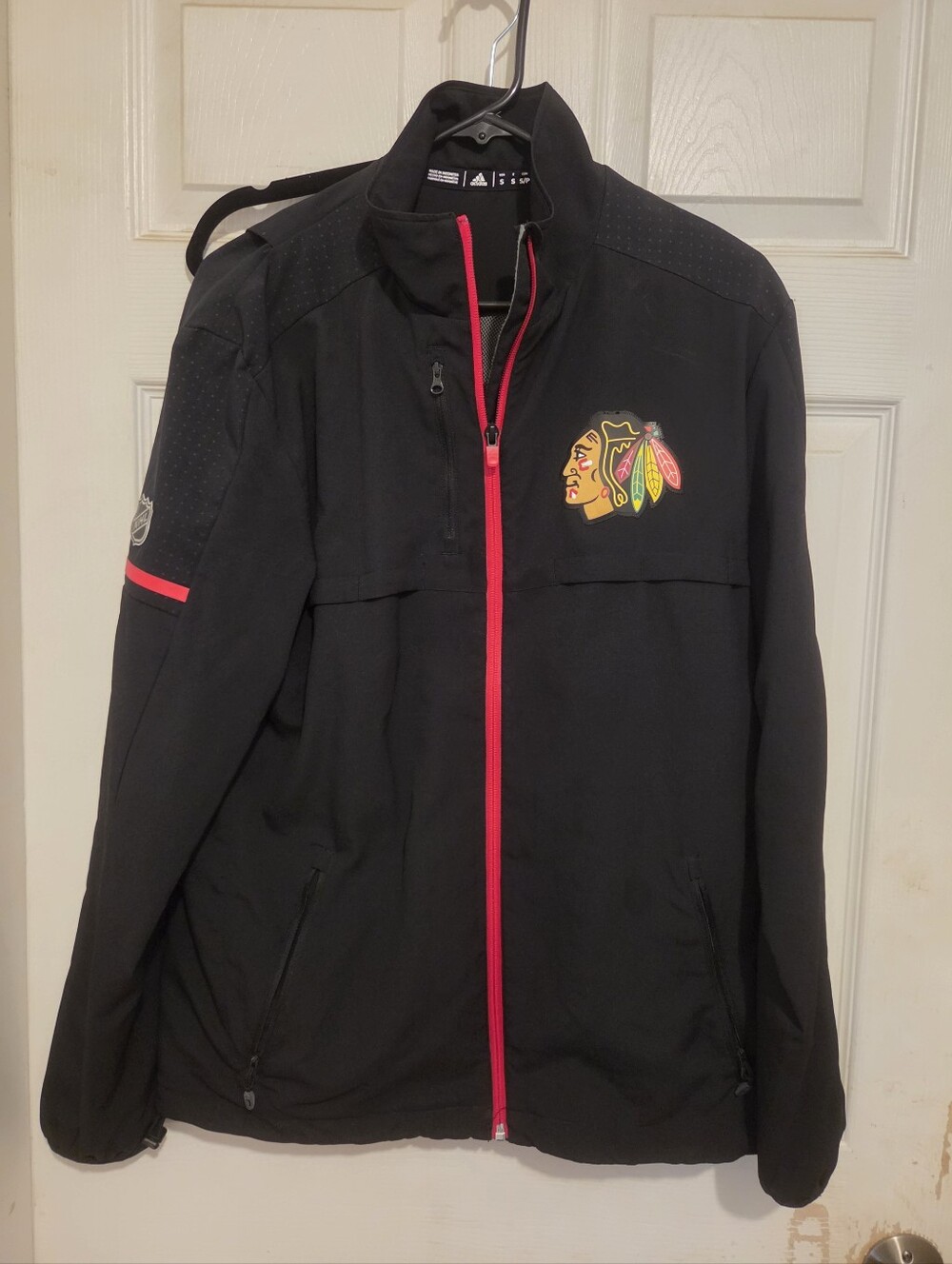 adidas NHL Chicago Blackhawks Authentic Rink Full Zip Jacket Men's Small